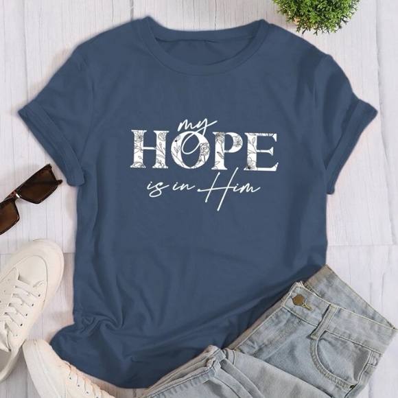 Tops - My Hope Is In Him Short Sleeve Shirt - NEW